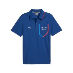 Polo Puma BMW MMS. Niebieskie koszulki polo męskie Puma, m, bez wzorów, z materiału, sportowe, bez ramiączek. Za 245.00 zł.