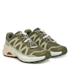 Buty do biegania Salomon. Zielone obuwie sportowe damskie Salomon, bez wzorów, do biegania, salomon speedcross. Za 469.99 zł.