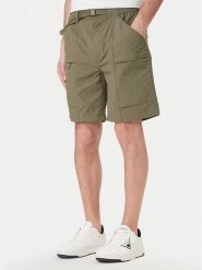 Guess Jeans Szorty materiałowe M6GDC8 WN362 Zielony Regular Fit. Zielone szorty męskie Guess Jeans, m, z aplikacjami, z jeansu. Za 379.99 zł.