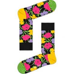 Happy Socks - Skarpetki Andy Warhol Flower. Brązowe skarpety damskie Happy Socks, z bawełny. Za 49.90 zł.