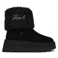 Śniegowce KARL LAGERFELD. Czarne śniegowce i trapery damskie KARL LAGERFELD. Za 889.99 zł.