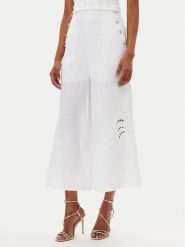 MET Kuloty M10 278PT Biały Relaxed Fit. Białe spodnie materiałowe damskie MET, m, bez wzorów, ze lnu. Za 389.99 zł.