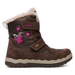 Śniegowce Primigi. Brązowe śniegowce dziewczęce Primigi, z gore-texu, bez zapięcia. Za 439.99 zł.