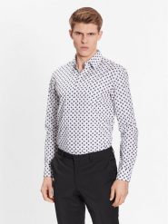 Hugo Koszula 50496126 Biały Slim Fit. Białe koszule męskie Hugo, l, bez wzorów, z bawełny, bez kołnierzyka, bez ramiączek. Za 429.99 zł.