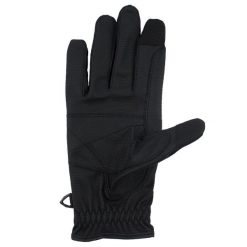 Rękawice jeździeckie z elastycznymi wstawkami Tattini. Czarne rękawiczki dziecięce TATTINI, bez wzorów. Za 189.00 zł.