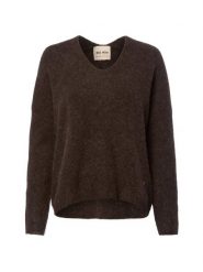 MOS MOSH Sweter z zawartością alpaki - MMThora Kobiety Wełna brązowy, XS. Brązowe swetry damskie Mos Mosh, xs, bez wzorów, z dzianiny, eleganckie, bez kołnierzyka, bez ramiączek, bez kaptura. Za 549.95 zł.