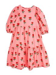 MINI RODINI Sukienka codzienna Roses 2515010528 Różowy Regular Fit. Czerwone sukienki dla dziewczynek Mini Rodini, bez wzorów, z bawełny, bez ramiączek. Za 269.99 zł.