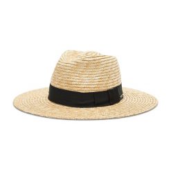Kapelusz Brixton. Brązowe czapki i kapelusze damskie Brixton, bez wzorów. Za 289.99 zł.