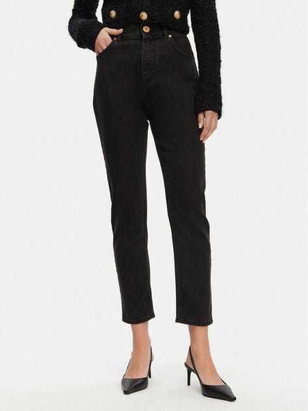Balmain Jeansy DF1MG007DB67 Czarny Slim Fit. Czarne jeansy damskie Balmain. Za 2,519.00 zł.