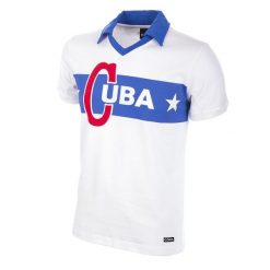 Koszulka retro piłkarska dla dorosłych - Kuba 1962 Castro - Biała. Białe koszulki sportowe męskie COPA FOOTBALL, bez wzorów, bez kołnierzyka, bez ramiączek, do piłki nożnej. Za 253.80 zł.