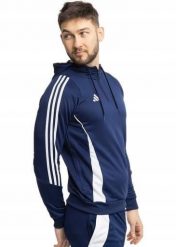 Bluza męska adidas Tiro 24 Training Hooded. Niebieskie bluzy męskie Adidas, m, bez wzorów, z materiału, bez kaptura. Za 165.99 zł.