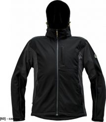 CERVA DAYBORO softshell - męska kurtka softshellowa, odpinany kaptur, odblaskowe elementy, 100% poliester - czarny M. Czarne kurtki męskie CERVA, m, bez wzorów, z poliesteru, bez kaptura. Za 232.39 zł.