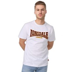 T-shirt o wąskim kroju Lonsdale Classic. Białe koszulki sportowe męskie Lonsdale, bez wzorów, sportowe, bez kołnierzyka. Za 195.50 zł.