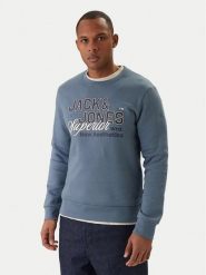 Jack & Jones Bluza Elogo 12288925 Niebieski Regular Fit. Niebieskie bluzy męskie Jack & Jones, m, bez wzorów, z bawełny, bez kaptura. Za 119.99 zł.