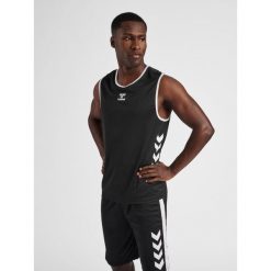 Koszulki do koszykówki Hummel hmlcore xk. Czarne koszulki sportowe damskie Hummel, xl, bez wzorów, z materiału, bez kołnierzyka, bez ramiączek, na fitness i siłownię. Za 176.50 zł.