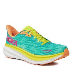 Buty do biegania Hoka. Zielone obuwie sportowe damskie HOKA, bez wzorów, do biegania. Za 599.99 zł.