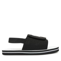 Sandały Karl Lagerfeld Kids. Czarne sandały dziewczęce Karl Lagerfeld Kids, bez zapięcia. Za 139.99 zł.