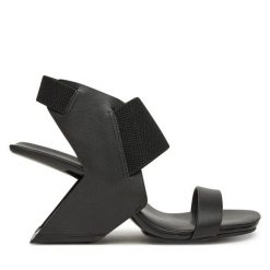 Sandały United Nude. Czarne sandały damskie United Nude, bez wzorów, bez obcasa, na koturnie, bez zapięcia. Za 839.99 zł.