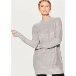 Długi sweter z półgolfem - Jasny szar. Szare swetry damskie Mohito. Za 129.99 zł.