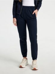 Spodnie dresowe jogger - granatowy. Niebieskie spodnie dresowe damskie Sinsay, l, bez wzorów, z dresówki. Za 29.99 zł.