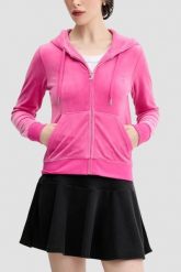 JUICY COUTURE Różowa bluza damska Robertson Hoodie, Rozmiar S. Czerwone bluzy damskie Juicy Couture, s, bez wzorów, z materiału, z kapturem. W wyprzedaży za 351.99 zł.