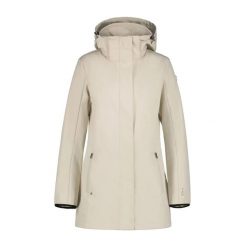 Długa kurtka softshell do wędrówek z miękkim wnętrzem dla kobiet Luhta Iloniemi. Brązowe kurtki damskie Luhta, m, bez wzorów, z materiału, bez kaptura. Za 499.85 zł.