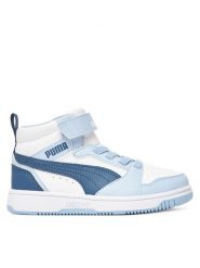 Puma Sneakersy Rebound V6 Mid Ac+ Ps 393832 32 Biały. Białe buty sportowe chłopięce Puma, bez wzorów, ze skóry, bez zapięcia. Za 189.99 zł.