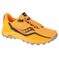 Buty do biegania damskie, Saucony Peregrine 12. Żółte obuwie sportowe damskie Saucony, bez wzorów, z materiału, do biegania. Za 589.99 zł.