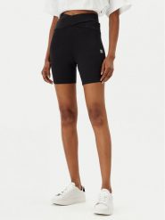 HUGO Kolarki Ivy 50540169 Czarny Slim Fit. Czarne szorty sportowe damskie Hugo, xs, bez wzorów, z bawełny, sportowe. Za 219.99 zł.