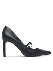 Calvin Klein Szpilki Ess Stiletto 90 Hdw Lth HW0HW03303 Czarny. Czarne szpilki damskie Calvin Klein, bez wzorów, ze skóry, bez obcasa, bez zapięcia. Za 649.99 zł.