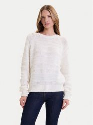Mustang Sweter Silas 1016782 Écru Regular Fit. Swetry damskie Mustang, s, bez wzorów, z bawełny, bez kołnierzyka, bez ramiączek, bez kaptura. Za 259.99 zł.