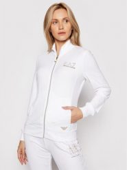 EA7 Emporio Armani Bluza 8NTM43 TJ9RZ 1100 Biały Regular Fit. Białe bluzy damskie EA7 Emporio Armani, l, bez wzorów, z syntetyku, bez kaptura. Za 459.99 zł.