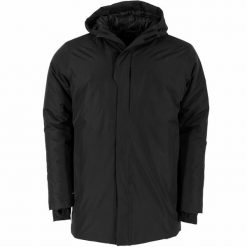Wyściełana wodoodporna kurtka treningowa Stanno Prime. Czarne kurtki sportowe damskie STANNO, l, bez wzorów, z materiału, bez kaptura, na golfa. Za 485.90 zł.