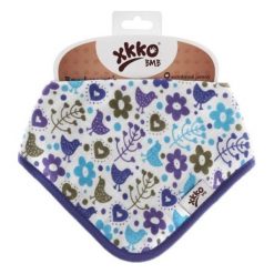 Xkko Śliniaczek Bambusowy Flowers&Birds Boys Niebieski. Niebieskie śliniaki dla dzieci Xkko, bez wzorów, z wiskozy. Za 19.00 zł.