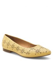 Lasocki Baleriny RST-KAJA-27 Żółty. Żółte baleriny damskie Lasocki, bez wzorów, ze skóry, bez obcasa. Za 169.99 zł.
