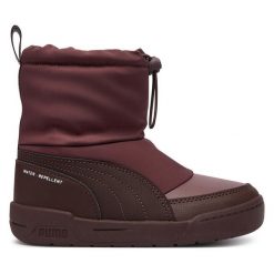 Śniegowce Puma. Brązowe buty zimowe chłopięce Puma, bez wzorów, bez zapięcia. Za 249.99 zł.