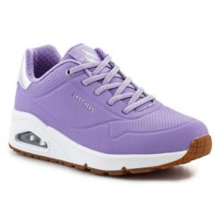 Buty Skechers Uno - Shimmer Away 155196-LIL fioletowe. Fioletowe obuwie sportowe damskie bez wzorów, z materiału. Za 544.84 zł.