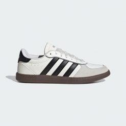 Buty Breaknet Sleek. Białe obuwie sportowe damskie Adidas, bez wzorów, z syntetyku. Za 259.99 zł.