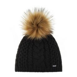 Czapka Eisbar Afra Lux MÜ. Czarne czapki i kapelusze damskie Eisbar, na zimę, bez wzorów, z materiału, eleganckie. Za 175.00 zł.