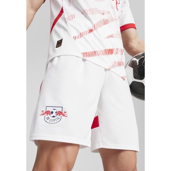 Męskie szorty RB Leipzig PUMA White For All Time Red. Białe krótkie spodenki sportowe męskie Puma, l, bez wzorów, do piłki nożnej. W wyprzedaży za 180.05 zł.