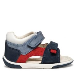 Sandały Geox. Niebieskie sandały chłopięce Geox, bez zapięcia. Za 259.99 zł.