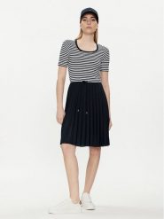 Tommy Hilfiger Sukienka letnia WW0WW42467 Granatowy Regular Fit. Niebieskie sukienki damskie Tommy Hilfiger, na lato, xl, bez wzorów, z wiskozy, bez kołnierzyka, bez ramiączek. Za 469.99 zł.