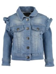 Blue Seven Kurtka jeansowa 925000 X Niebieski Regular Fit. Niebieskie kurtki i płaszcze dla dziewczynek Blue Seven, bez wzorów, z bawełny, bez kaptura. Za 119.99 zł.