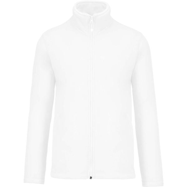 Polarowa kurtka z zamkiem Kariban Falco. Białe kurtki męskie KARIBAN, m, bez wzorów, z polaru, bez kaptura. Za 145.00 zł.