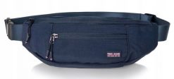 Męska Saszetka (Nerka) na Biodro - Pako Jeans - Granatowa. Niebieskie saszetki męskie Pako Jeans, z jeansu, sportowe, małe. Za 49.99 zł.