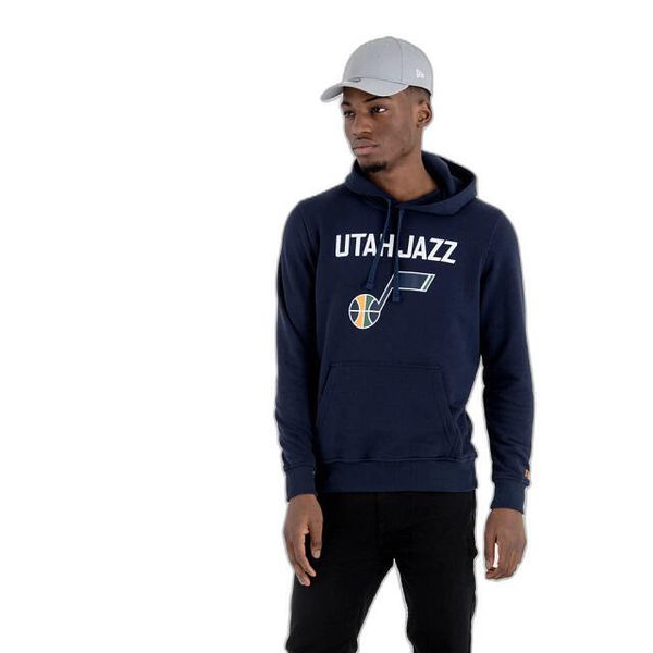 Bluza z kapturem Utah Jazz NBA. Niebieskie bluzy męskie New Era, m, bez wzorów, z materiału, z kapturem. Za 191.00 zł.