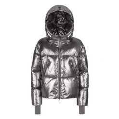 Damska kurtka z kapturem Geox Spherica B. Szare kurtki damskie Converse, na zimę, bez wzorów, z puchu, z kapturem. Za 1,263.00 zł.