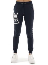 Spodnie damskie Leone Team Line z dużym logo i nieczesaną podszewką. Niebieskie spodnie dresowe damskie LEONE 1947 APPAREL, xs, bez wzorów, z bawełny. Za 105.21 zł.