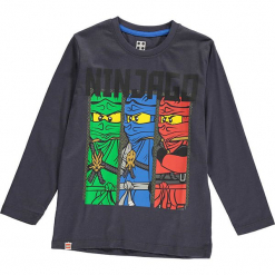 Koszulka w kolorze antracytowym. Zielone t-shirty dla chłopców marki Lego Wear Fashion, z bawełny, z długim rękawem. W wyprzedaży za 35.95 zł.