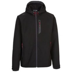 Kurtka wodoodporna Trespass Marlon B. Czarne kurtki damskie Trespass, xl, bez wzorów, z materiału, z kapturem. Za 340.99 zł.